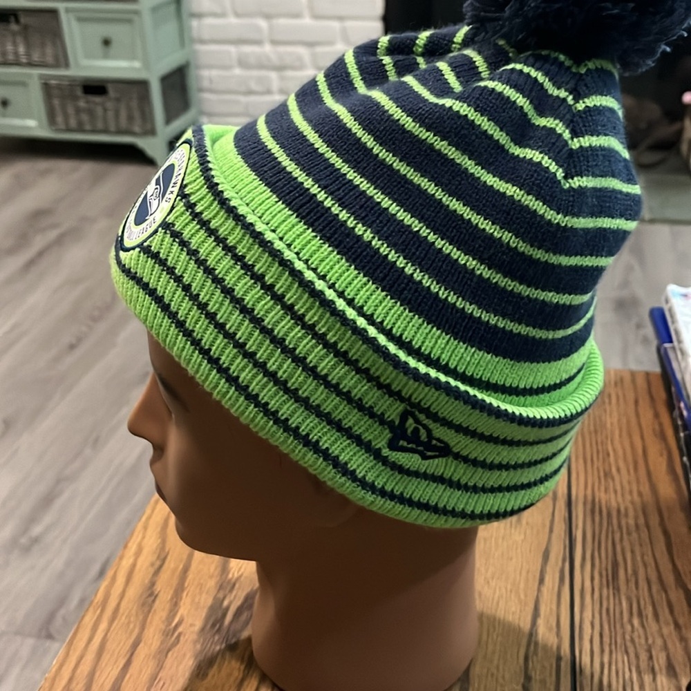 Seattle Seahawks Striped Beanie - Picture 3 of 3